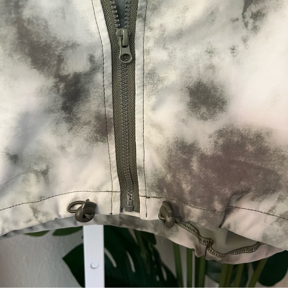 ✨ ZARA Cloud Wash Windbreaker Jacket XL | Cropped Drawstring Zip-Up Pullover