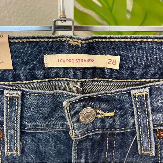 ✨ Levi’s Low Pro Straight Distressed Jeans Sz 28 | Mid Rise Relaxed Fit Denim