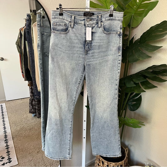 👖 Banana Republic Light Wash Cropped Bootcut Jeans Sz 28/6 | NWT Modern Denim